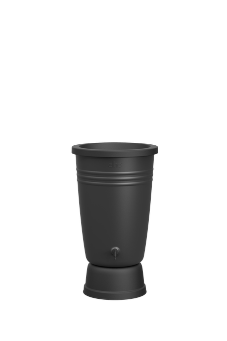 green basics rainbarrel plus 110ltr living black